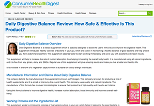 Daily Digestive Balance Review Consumer Health Digest