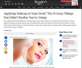 “Applying Makeup at Your Desk? The 8 Gross Things You Didn’t Realize You’re Doing.”
