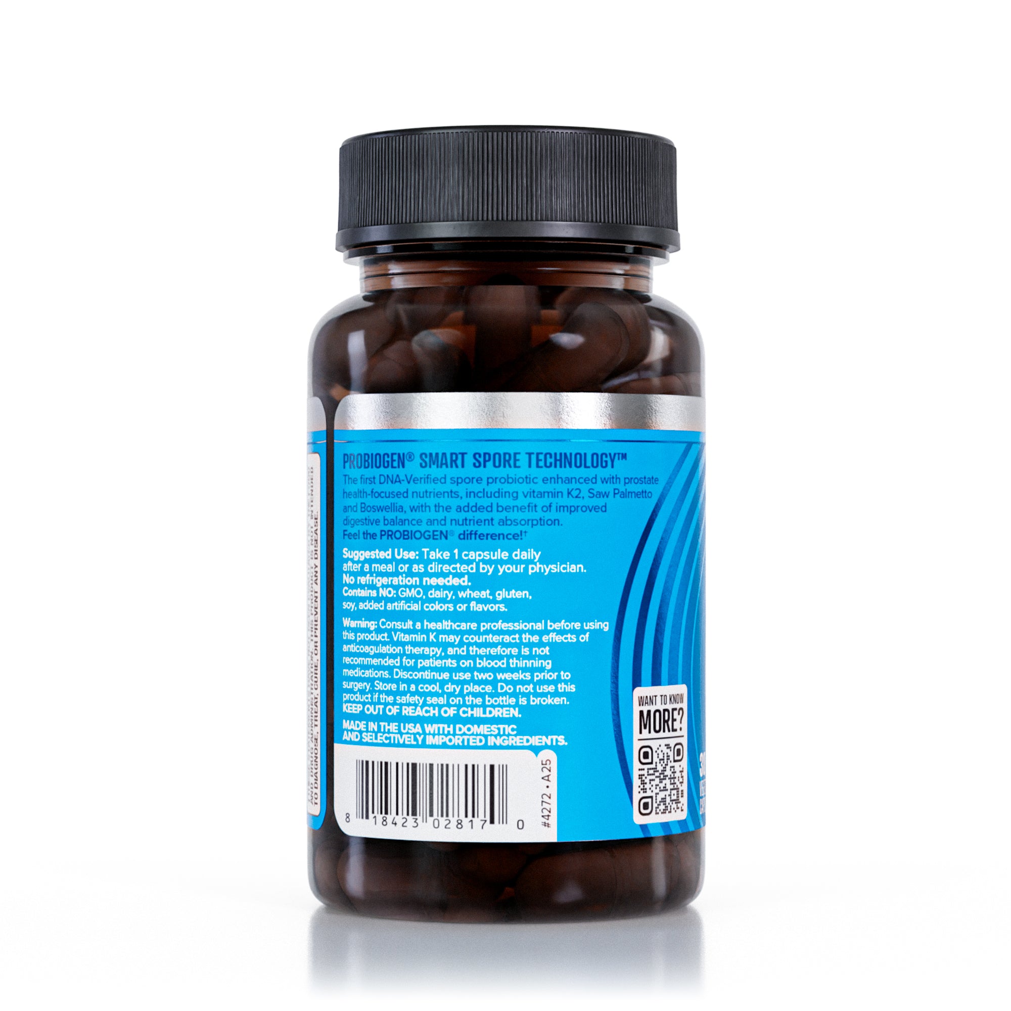 Probiogen® Men's Vitality Spore Probiotic Supplement