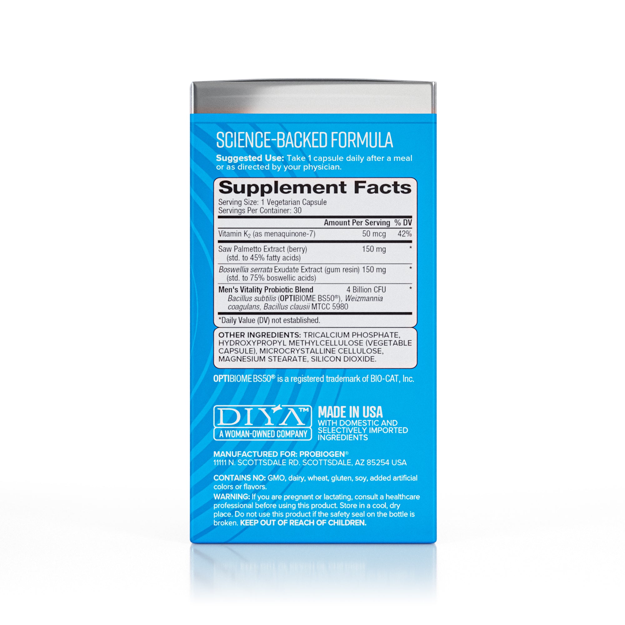Probiogen® Men's Vitality Spore Probiotic Supplement