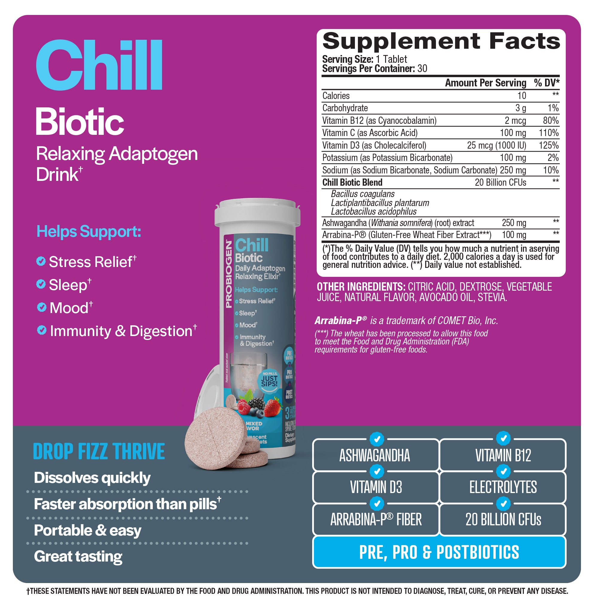 Probiogen® Chill Biotic Relaxing Adaptogen Drink